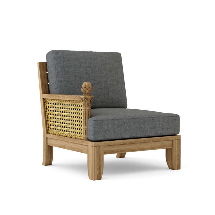 Right End Luxe Teak Sectional Piece - Teak HQ™