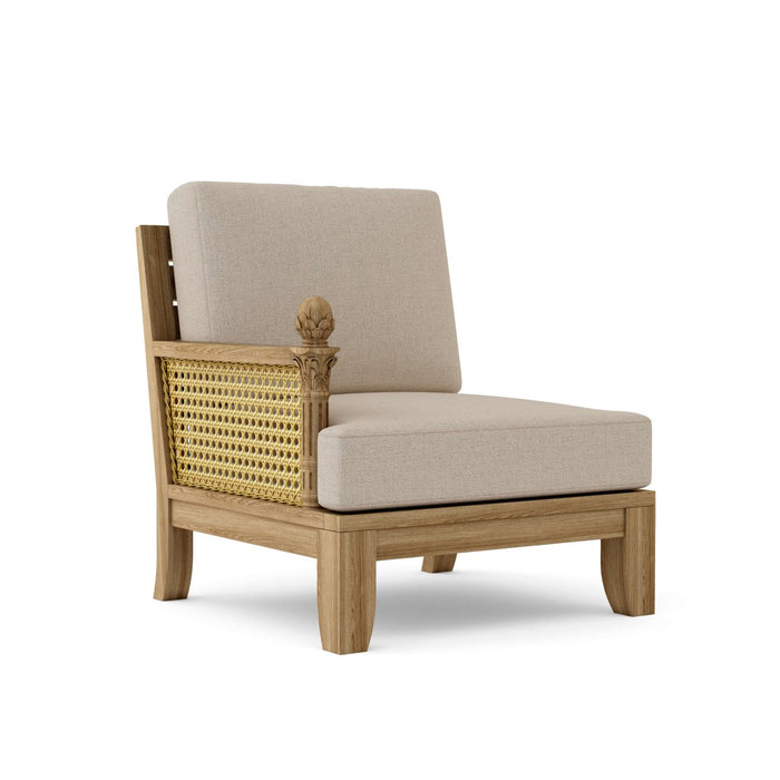 Right End Luxe Teak Sectional Piece - Teak HQ™
