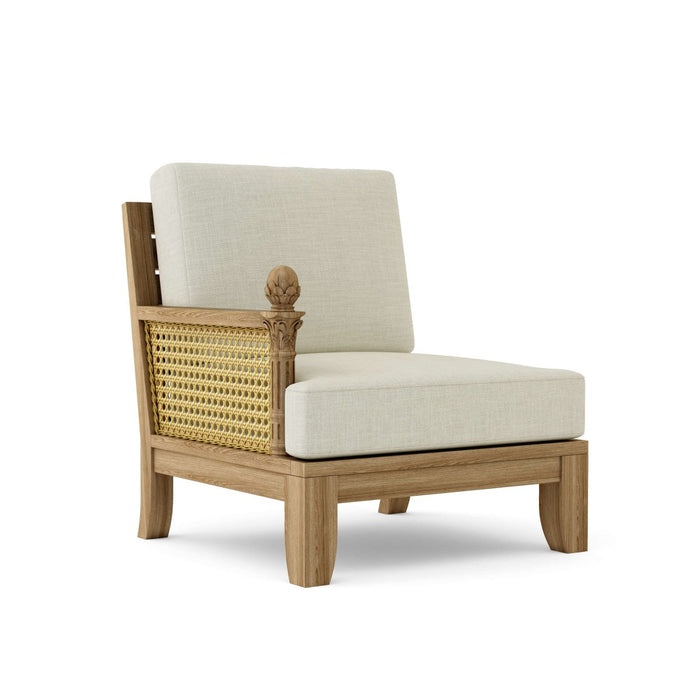 Right End Luxe Teak Sectional Piece - Teak HQ™