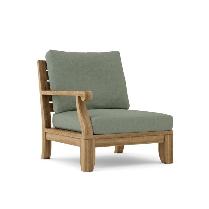 Right End Riviera Teak Sectional Piece - Teak HQ™