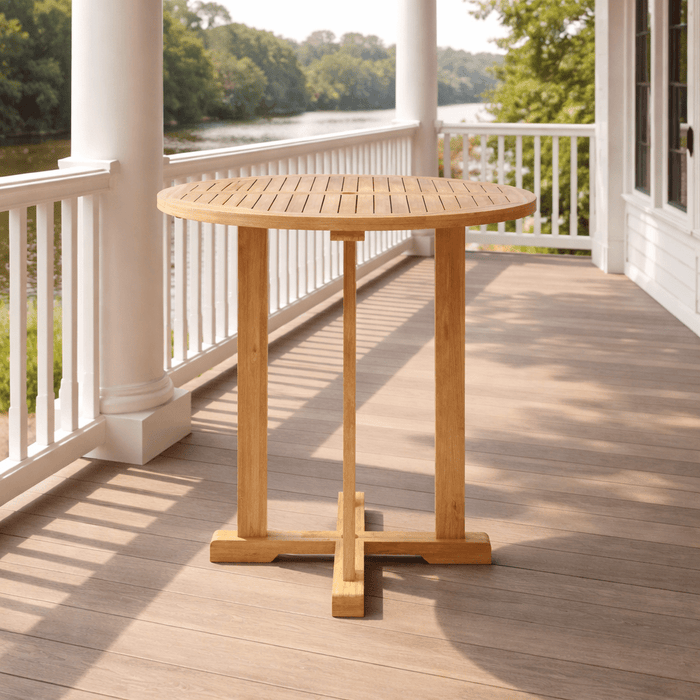 Round Teak Bar Table (39" Diameter) - Bahama - Teak HQ™