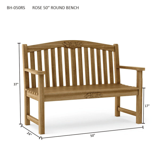 Round Teak Bench (2 - Seater) - Rose - Teak HQ™
