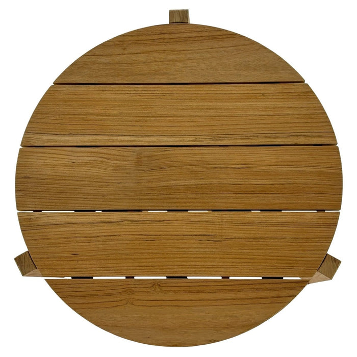 Round Teak Coffee Table With 3 Legs (33" Diameter) - Monarch - Teak HQ™