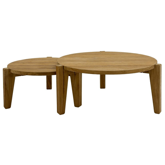 Round Teak Coffee Table With 3 Legs (33" Diameter) - Monarch - Teak HQ™