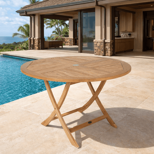 Round Teak Dining Table (47" Diameter) - Sailor - Teak HQ™