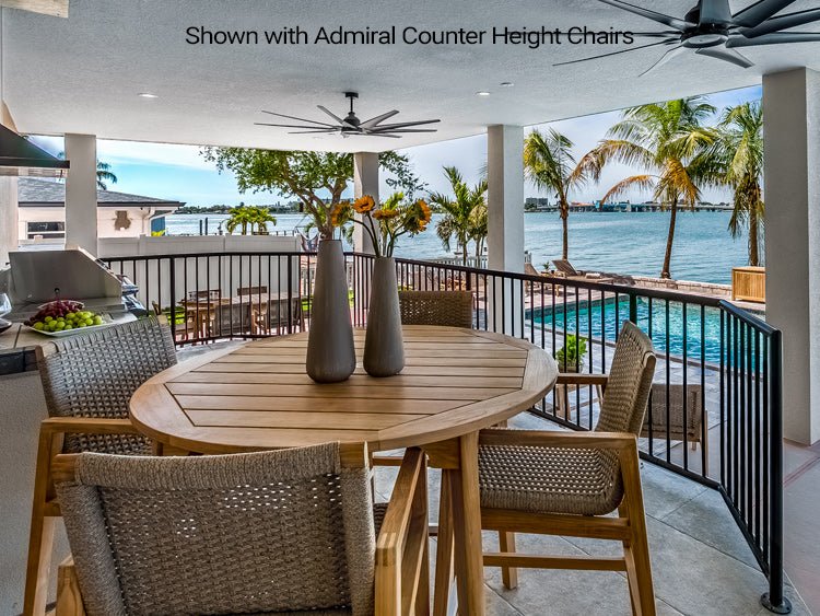 Round Teak Outdoor Table (50" Diameter) - Admiral - Teak HQ™
