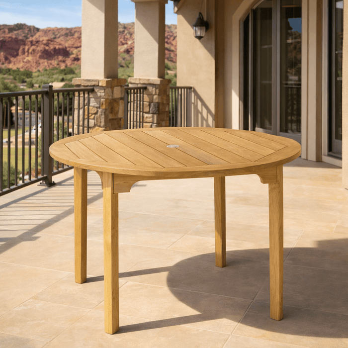 Round Teak Outdoor Table (50" Diameter) - Admiral - Teak HQ™