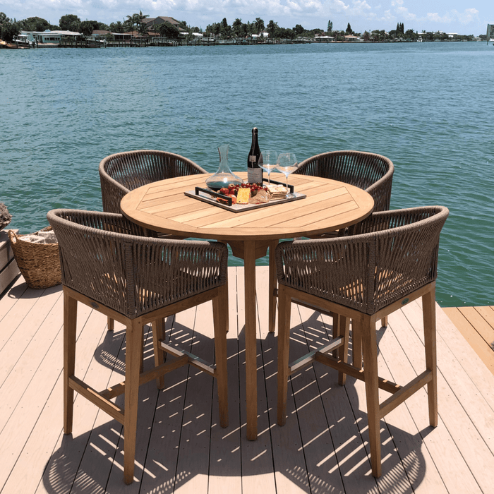 Round Teak Patio Table (50" Diameter) - Admiral - Teak HQ™