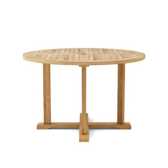 Round Teak Wood Dining Table (47" Diameter) - Tosca - Teak HQ™