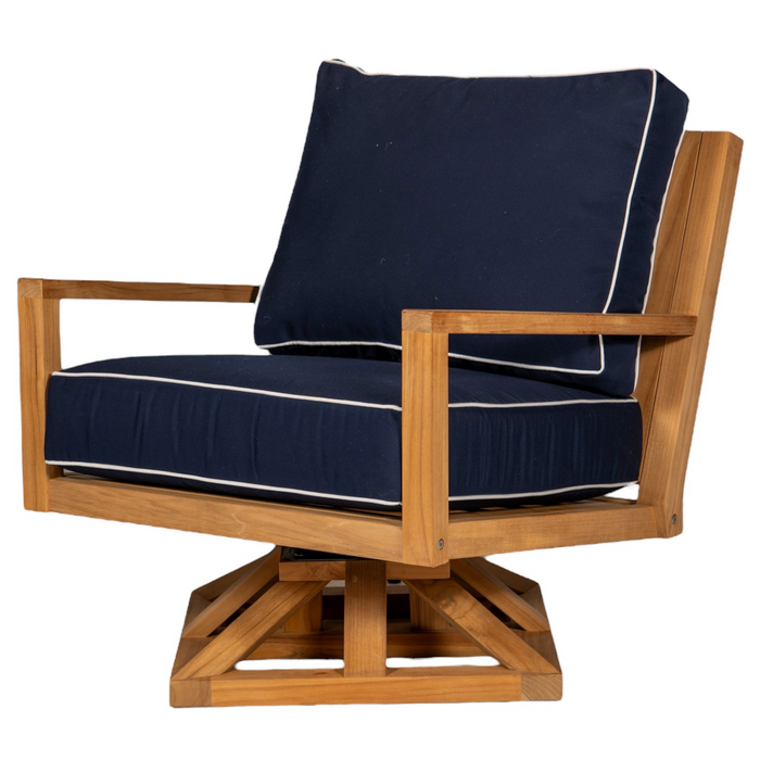 Teak Swivel Club Chair - Coastal