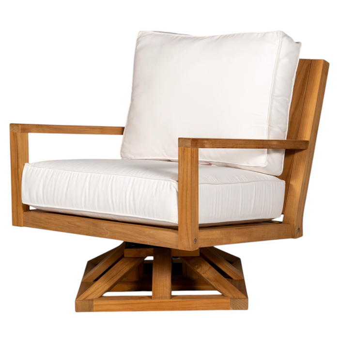 Teak Swivel Club Chair - Coastal