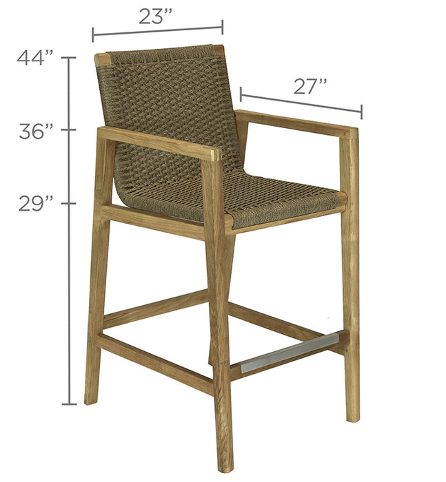 Teak Bar Chair - Admiral