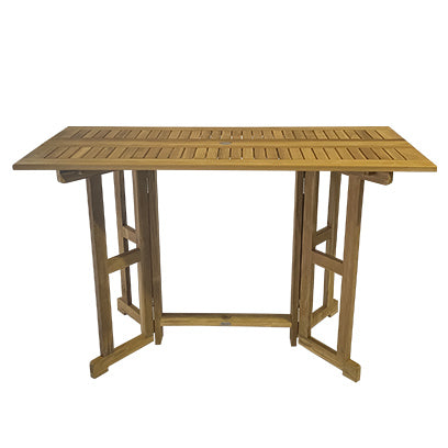 Solid Teak Dining Table (64" Long Rectangle) - DropLeaf