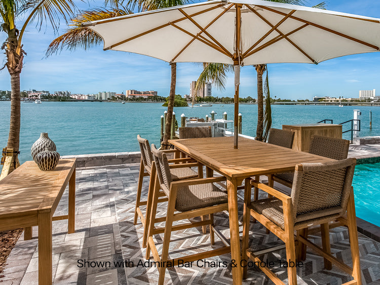 Teak Outdoor Bar Table (70" Long Rectangle) - Admiral