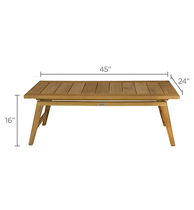 Rectangular Teak Coffee Table (45" Long) - Admiral