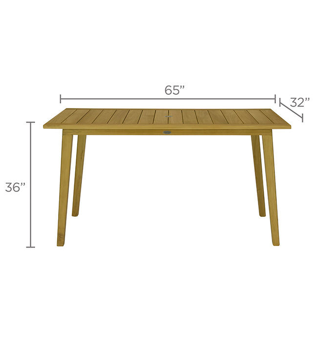 Teak Counter Height Table (65" Long Rectangle) - Admiral