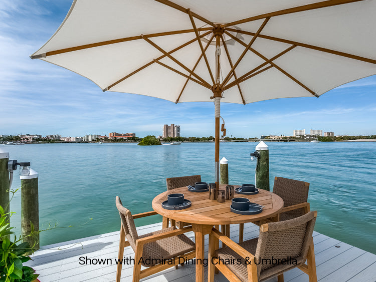 Round Teak Outdoor Dining Table (50" Diameter) - Admiral