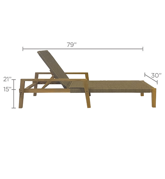 Teak Outdoor Lounge Chair - Admiral