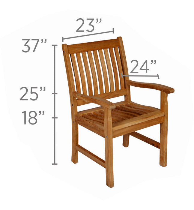 Oudoor Teak Armchair - Compass