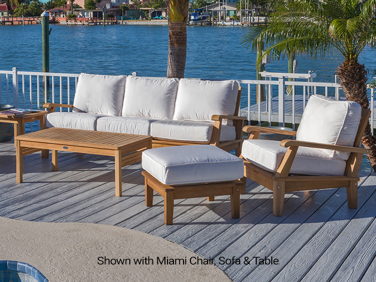 Outdoor Teak Ottoman - Miami