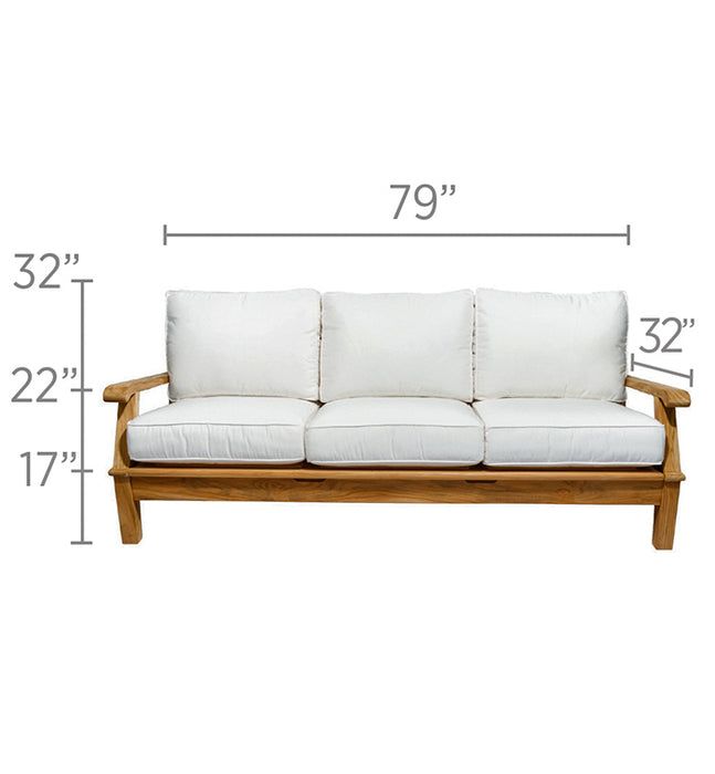 Teak Patio Couch - Miami