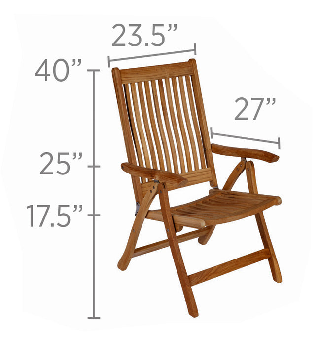 Teak Recling Chair - Estate