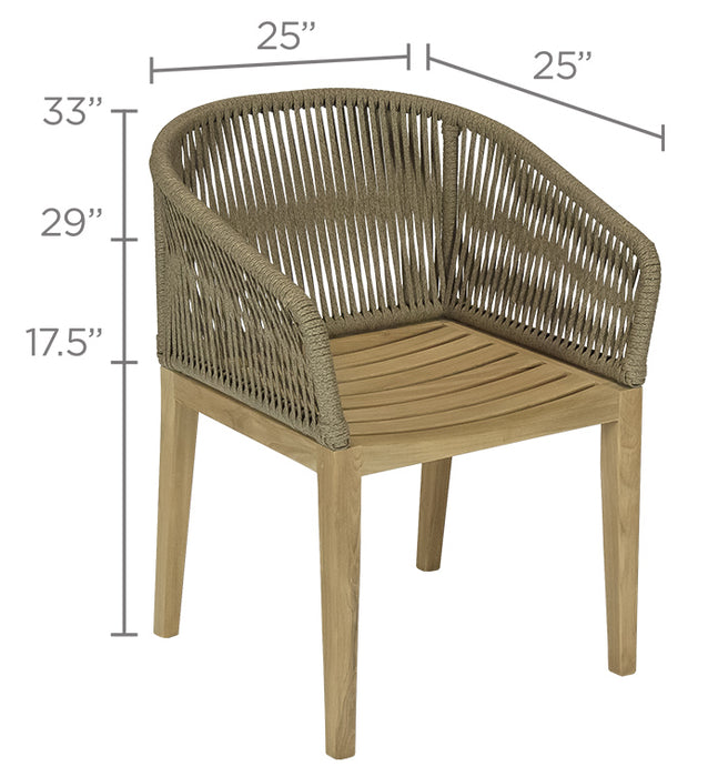 Teak Outdoor Armchair - Malibu