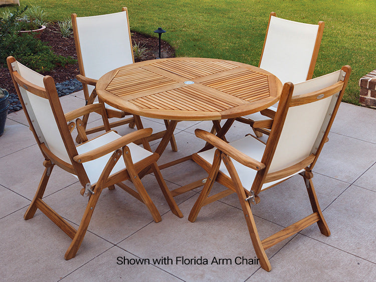 Round Teak Dining Table (47" Diameter) - Sailor