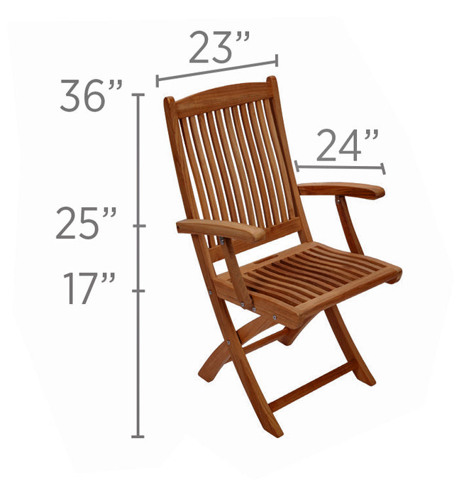 Teak Folding Arm Chair - Sailor