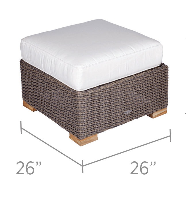 Teak Outdoor Ottoman - Sanibel