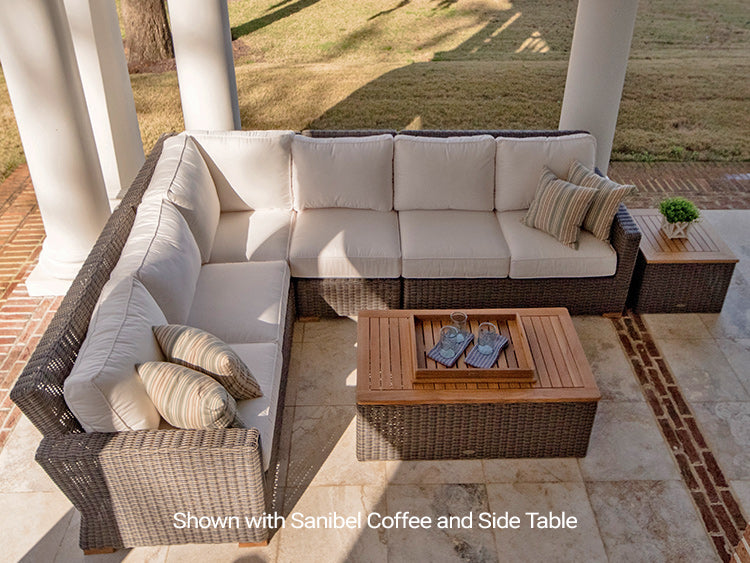 Teak Wood Outdoor Sectional - Sanibel