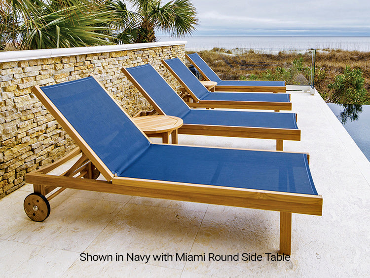 Teak Sling Chaise Lounge - Sundaze