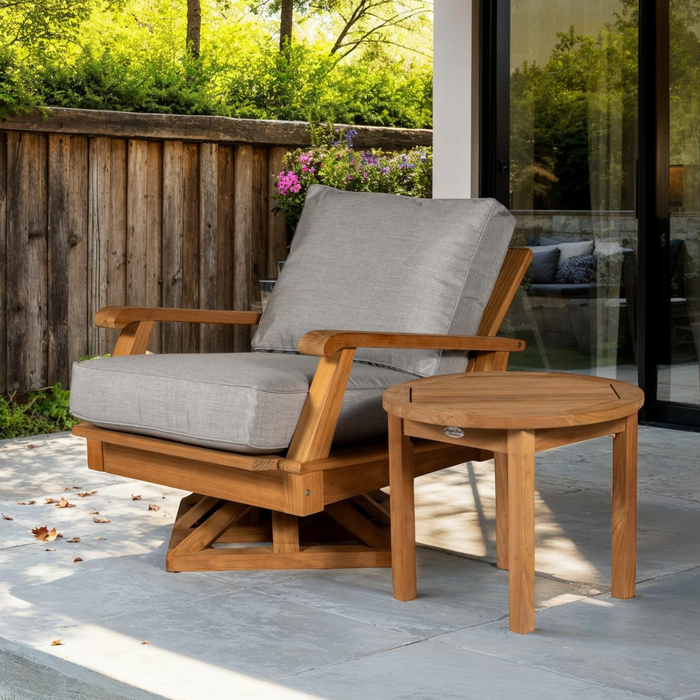 Teak Wood Revolving Chair - Miami