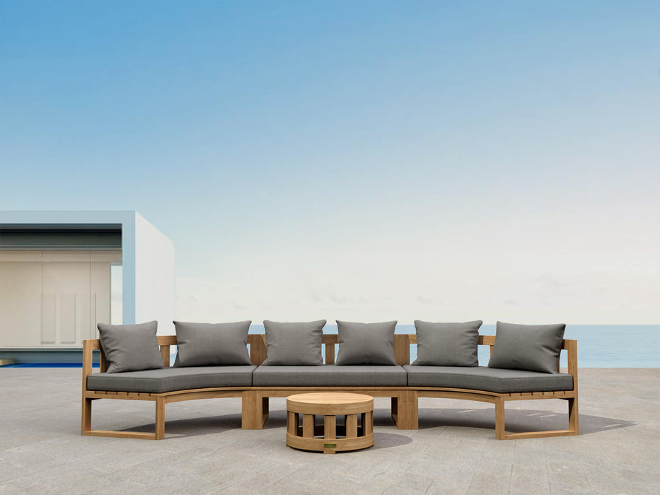 Teak Exterior Furniture - Arena 4-Piece Sectional Set