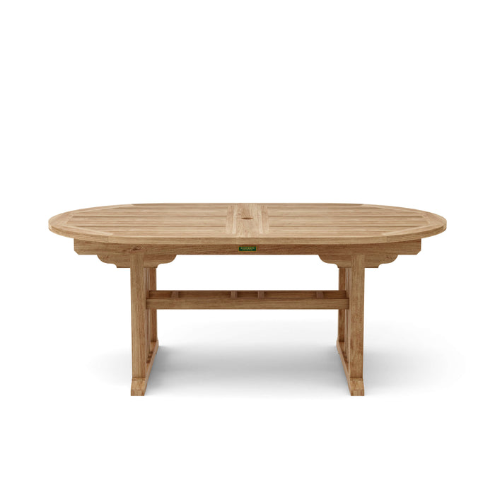 Teak Oval Dining Table and Chairs (10) - Sahara