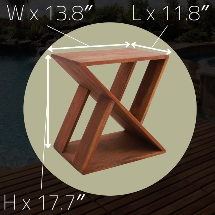 Slatted Teak Stool or Side Table - Lanai - Teak HQ™