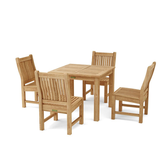 Small Teak Dining Table and Chairs - Bahama (Table) & Sahara (4 Chairs) - Teak HQ™