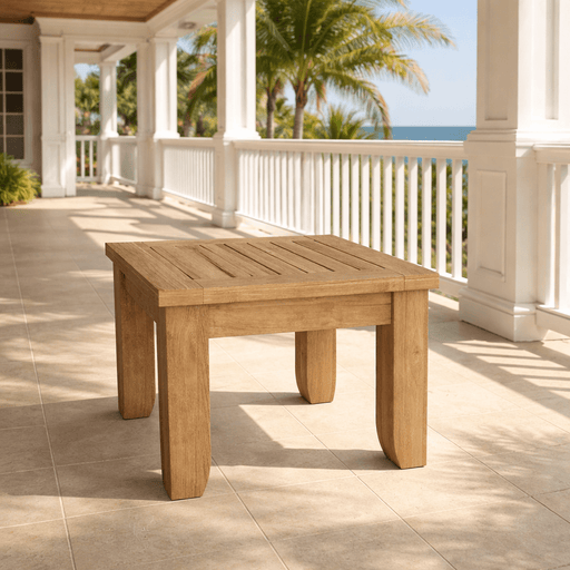 Small Teak Outdoor Side Table (22" Square) - Luxe - Teak HQ™