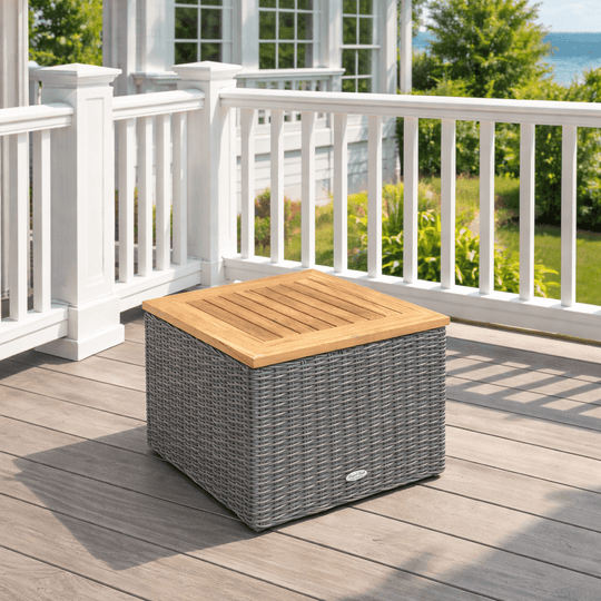 Small Teak Side Table (19" Square) - Sanibel - Teak HQ™