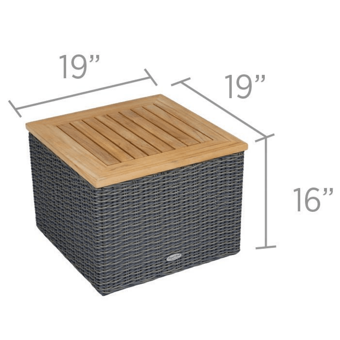 Small Teak Side Table (19" Square) - Sanibel - Teak HQ™