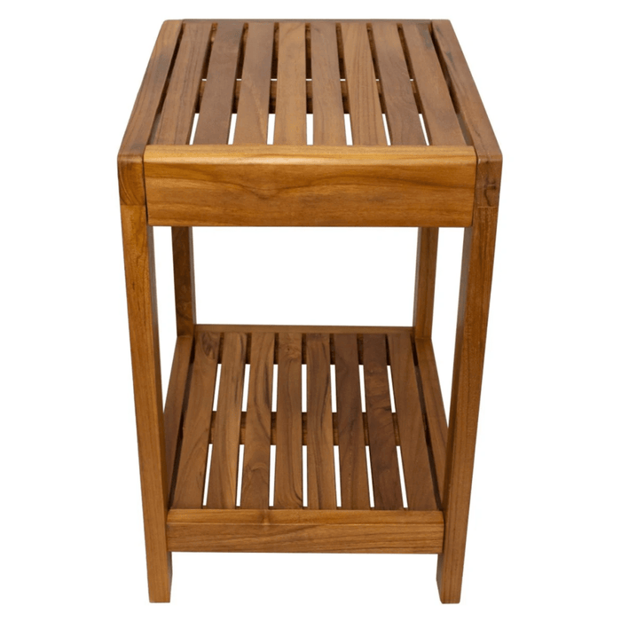 Small Teak Spa Bench With Shelf - Santori - Teak HQ™