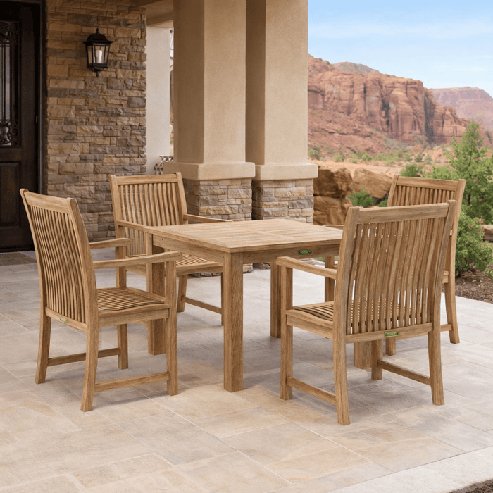 Small Teak Table and Chairs - Bahama (Table) & Chicago (4 Chairs) - Teak HQ™
