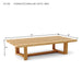 Solid Teak Coffee Table (62" Long Rectangle) - Catania - Teak HQ™