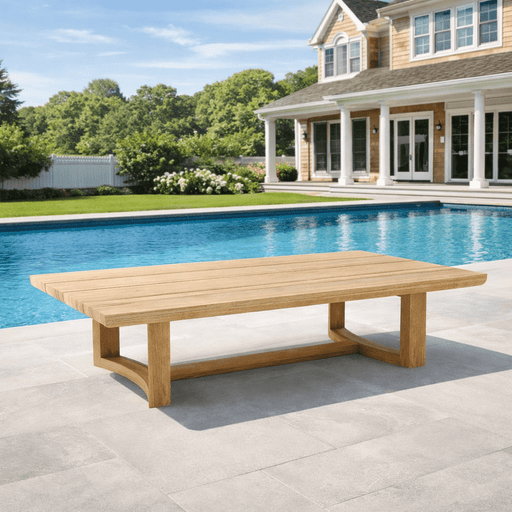 Solid Teak Coffee Table (62" Long Rectangle) - Catania - Teak HQ™