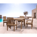 Solid Teak Dining Table and Chairs - Windsor (Table) & Brianna (4 Chairs) - Teak HQ™