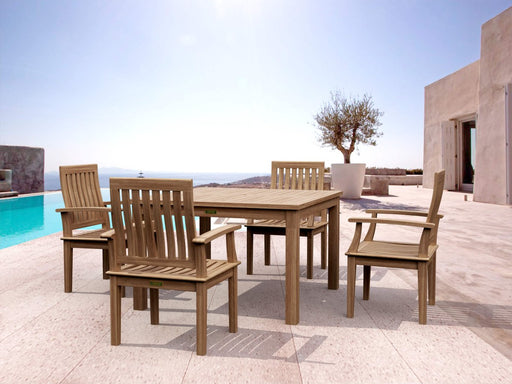 Solid Teak Dining Table and Chairs - Windsor (Table) & Brianna (4 Chairs) - Teak HQ™