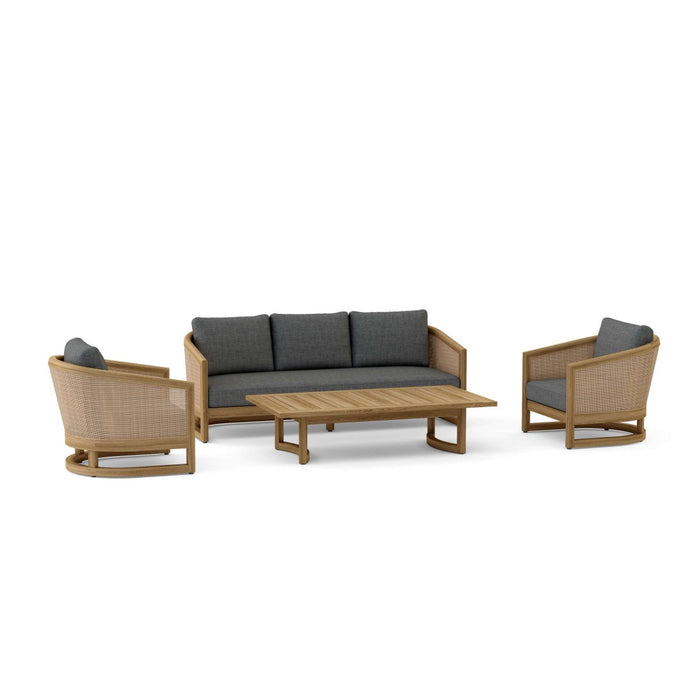 Solid Teak Garden Furniture - Catania 4 - Piece Set - Teak HQ™
