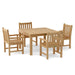 Solid Teak Outdoor Dining Table Set - Windsor (Table) & Classic (4 Chairs) - Teak HQ™