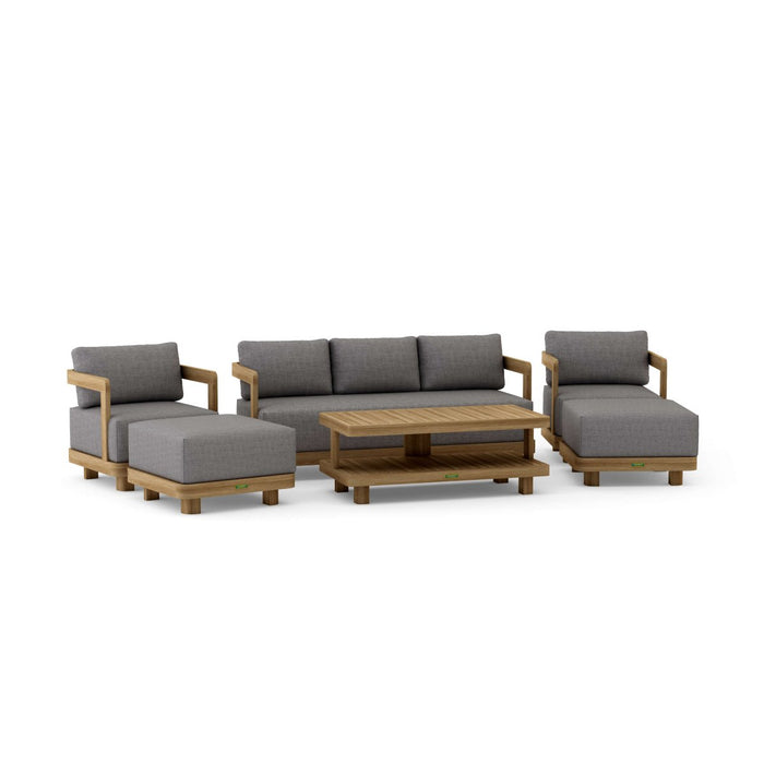 Solid Teak Outdoor Furniture - Granada 6 - Piece Set - Teak HQ™