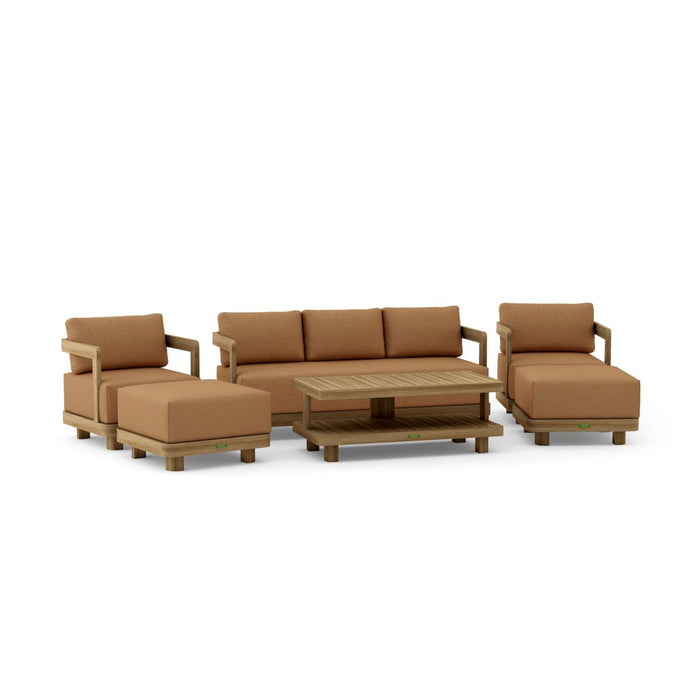 Solid Teak Outdoor Furniture - Granada 6 - Piece Set - Teak HQ™